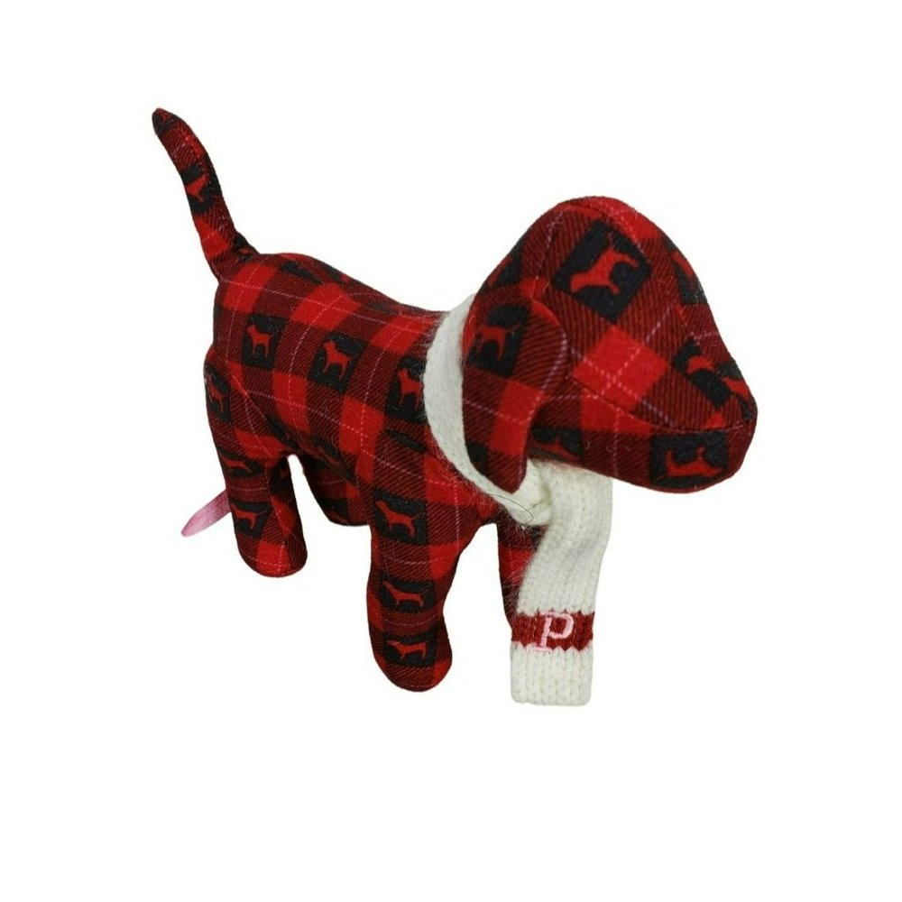 Victoria‎ Secret PINK 2007 Red checkered mini Dog scarf Rare Limited Edition